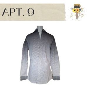 APT.9 Premier Flex Slim Fit Long Sleeve Dress Shirt SMALL 14 1/2 | 32/33